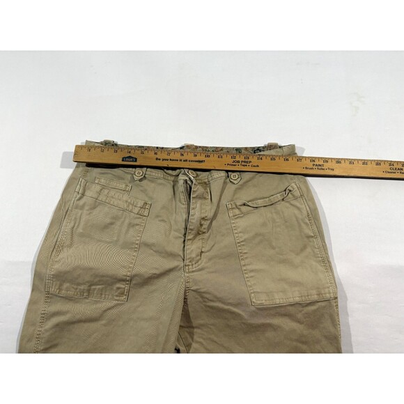 Sundance Cargo Pocket Womens Beige Khaki Straight Leg Casual Pants Sz 14 - Picture 5 of 12